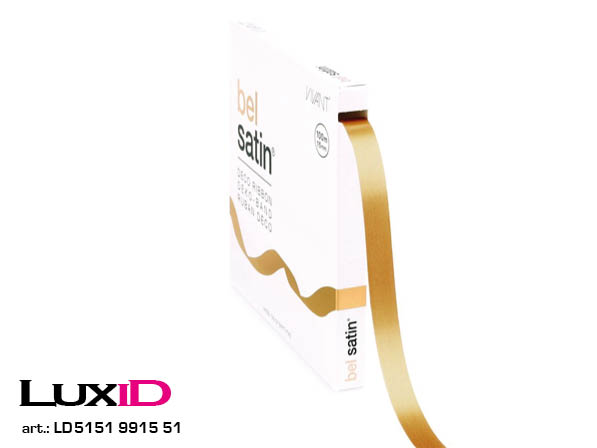 Bel satin 51 goud 15mm x 100m